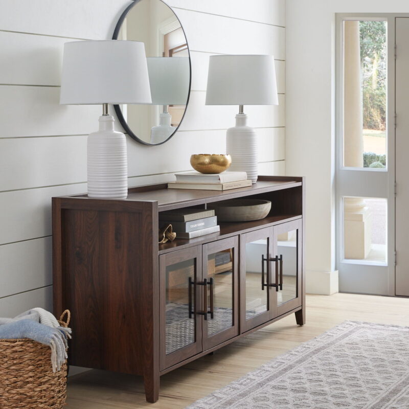 Better Homes & Gardens Reading Refined Farmhouse TV Stand for TVs up to 65", Walnut Finish - Image 3