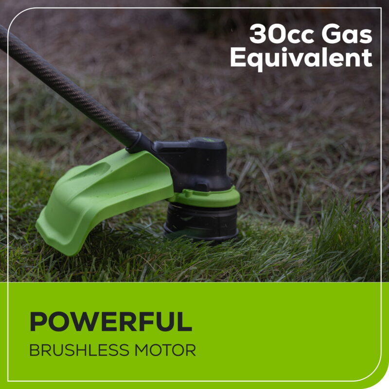 Greenworks 60V 16" Carbon Fiber Shaft String Trimmer with (1) 2.5 Ah Battery & 3A Charger 2136502 - Image 5