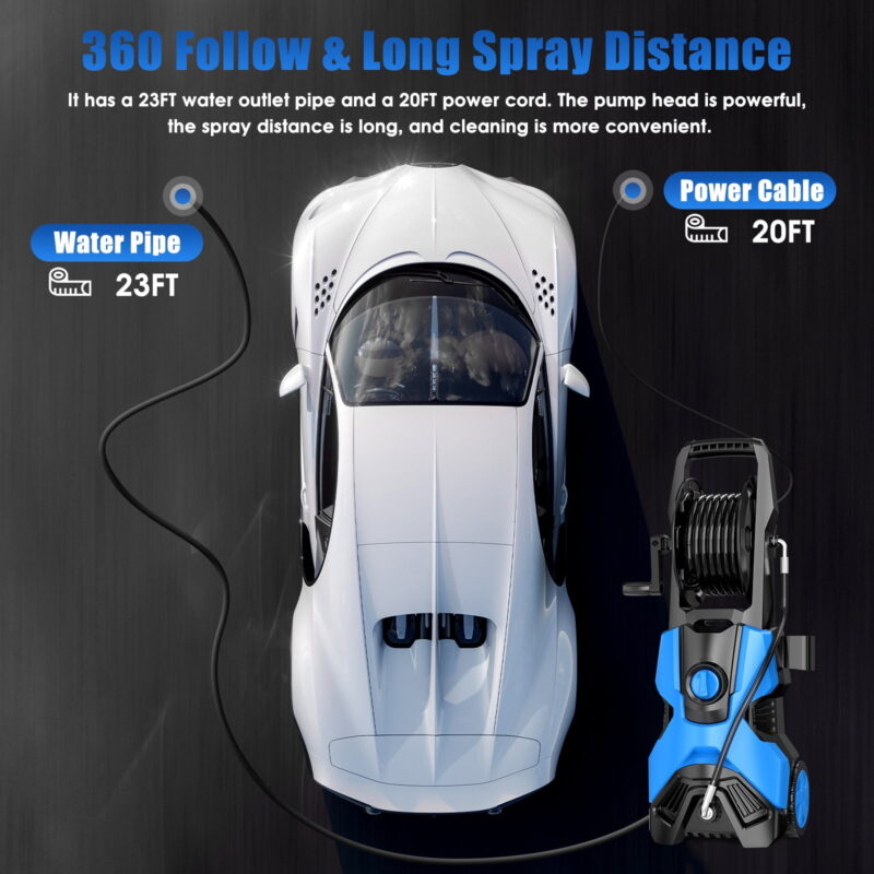 Fenbeli 5000PSI at 2.8 GPM Electric High Pressure Washer Machine 110V for Cleaning Decks - Image 7