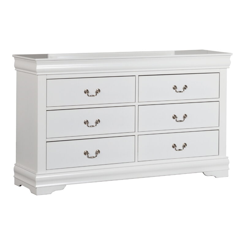 Furniture of America Vrai 6-Drawer Solid Wood White Dresser - Image 2