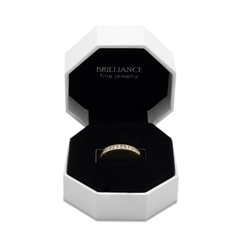 Brilliance Fine Jewelry Women's 10K Yellow Gold Stackable Wedding Band, 1/4 CTW Lab Grown Diamond - Image 4