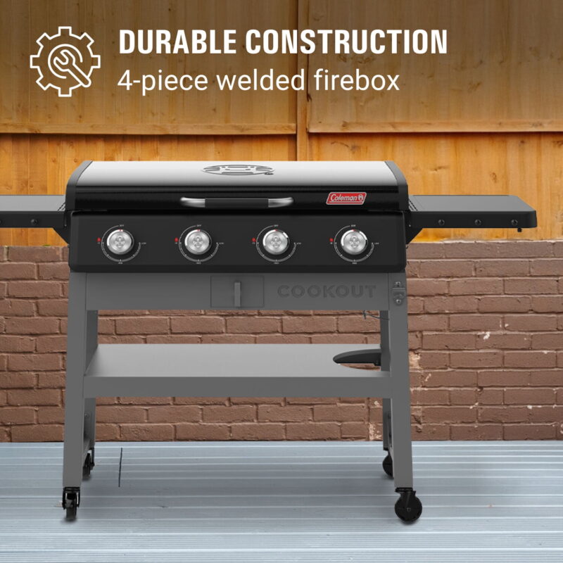 Coleman 4 Burner Gas Griddle Grill, Black, CO-550GG - Image 2