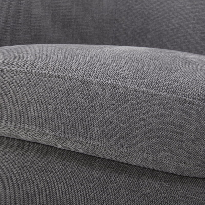 Better Homes & Gardens Bradford Wooden Base Modern Swivel Accent Chair, Gray - Image 4