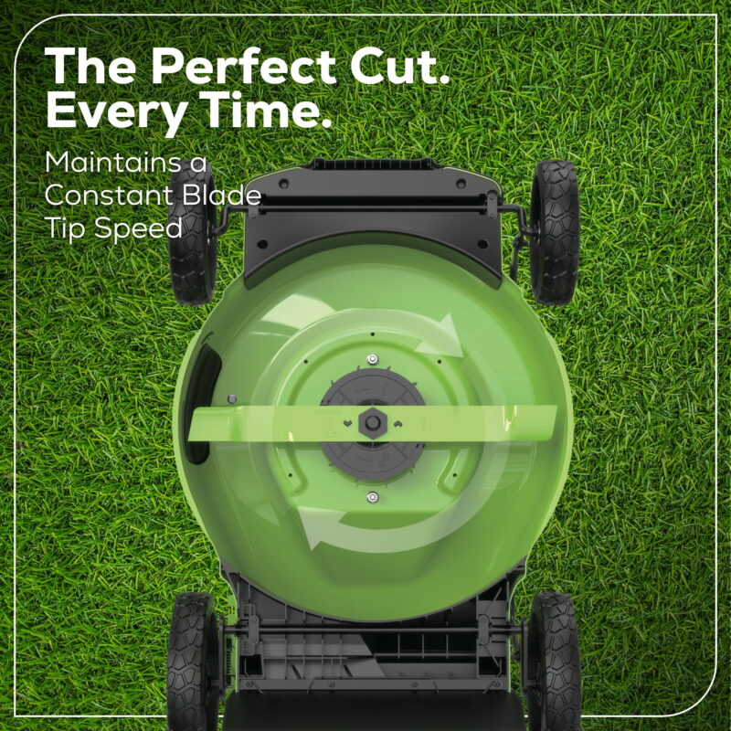 Greenworks 60V 19" Cordless Battery Push Lawn Mower with 5.0Ah Battery & Charger 2531802 - Image 5