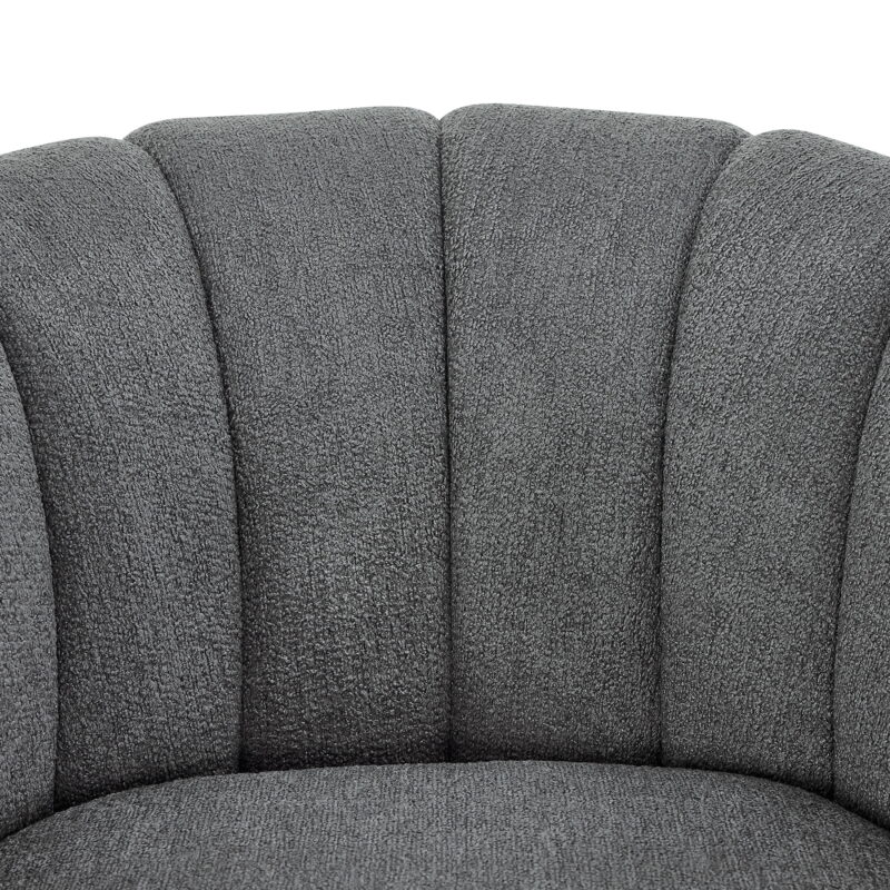 Better Homes & Gardens Lillian Accent Swivel Chair, Charcoal Boucle - Image 3