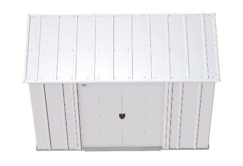 Arrow CLP84FG 8 x 4 ft. Classic Steel Storage Shed, Flute Grey - Image 4
