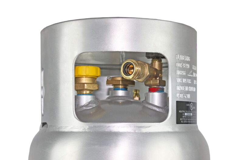 Flame King 43.5LB Aluminum Forklift Propane Tank with Gauge, Corrosion-Resistant, Rust-Free, Lightweight - Image 3