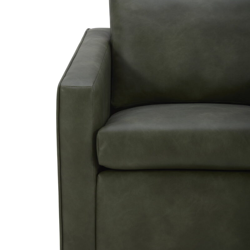 Better Homes & Gardens Steele Swivel Accent Chair, Olive Faux Leather - Image 7