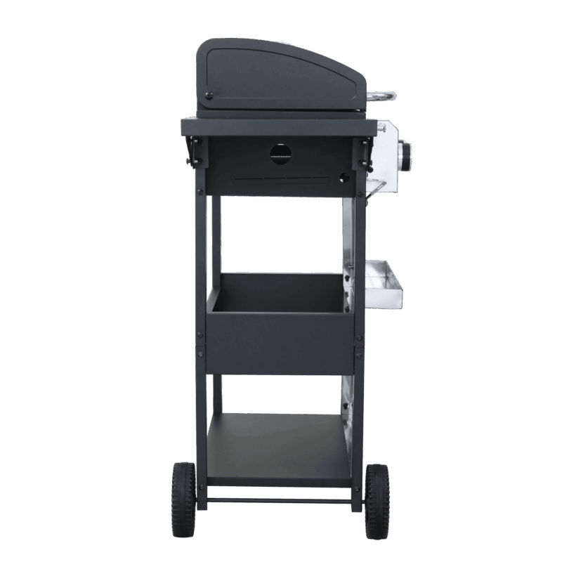 Hommoo 3-Burner Propane Gas BBQ Grill, BBQ Grill with Foldable Side Table and Wire Enamel Cooking Grids, for Outdoor Barbecue - Image 5