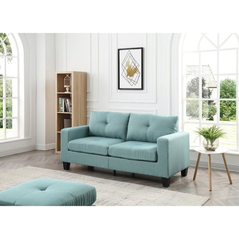 Glory Furniture Newbury Sofa in Teal Color - Image 3