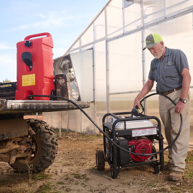 Scepter Flo N Go Duramax 14 Gallon Wheeled Siphoned Pump or Gravity Fed Gas Can Caddy. 14 Gallon Capacity. - Image 7