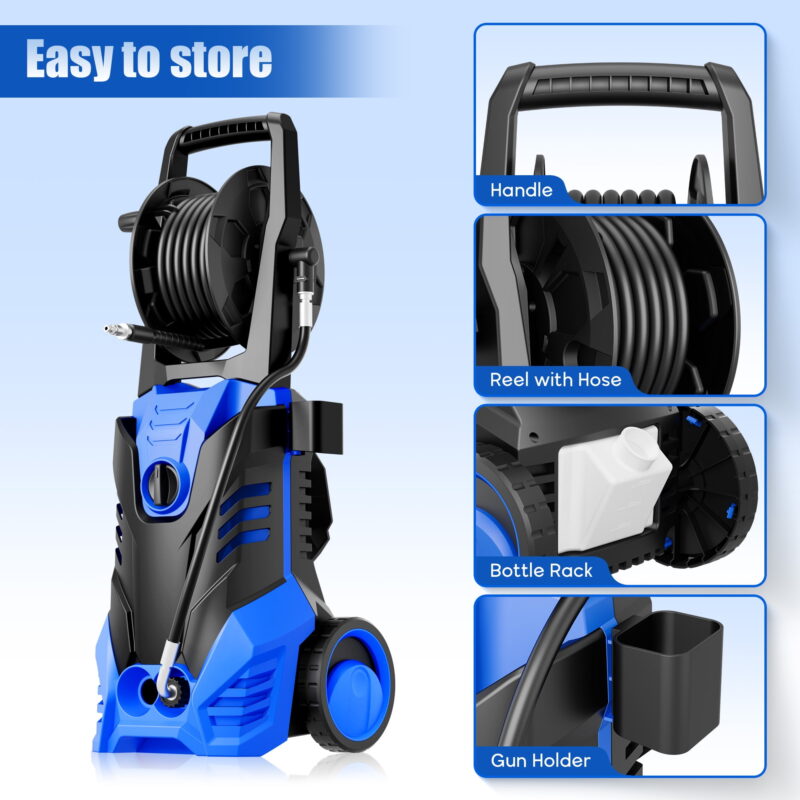 Fenbeli Electric Pressure Washer 3000 PSI 2.0 GPM Electric Power Washer with 5 Quick Connect Nozzles - Image 3