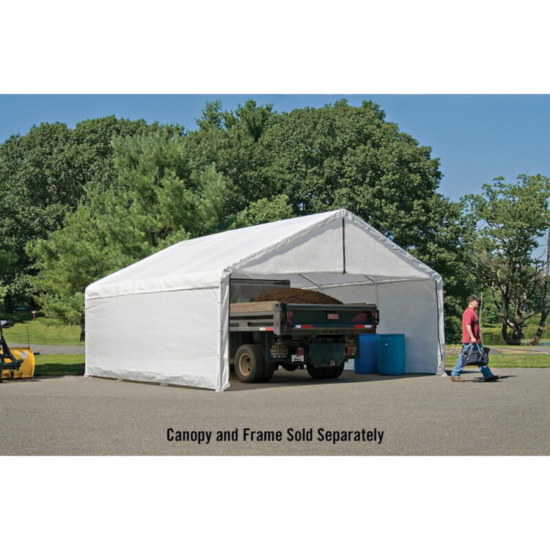 ShelterLogic Super Max 18' x 20' White Canopy Enclosure Kit Fits 2" Frame - Image 5