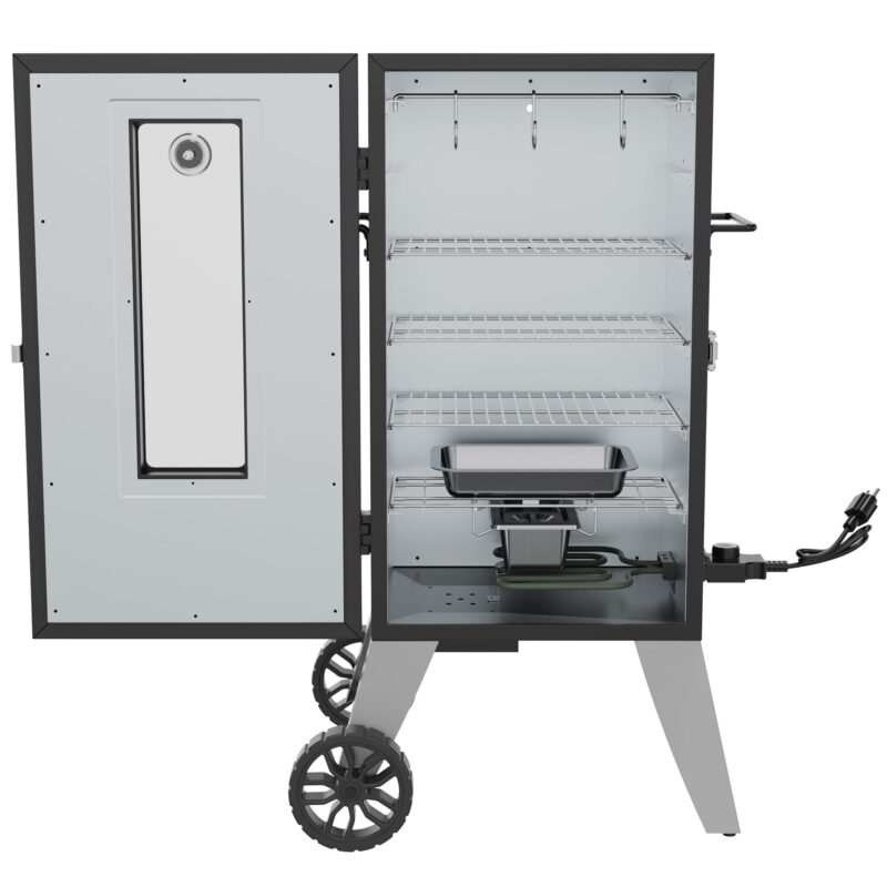 Royal Gourmet SE2806 28-inch Analog Electric Smoker with 3 Chrome-plated Smoking Racks,Adjustable Temperature Control, Black - Image 3
