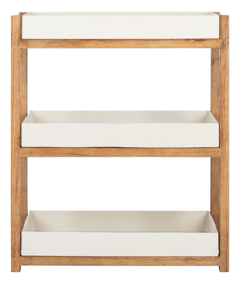 SAFAVIEH Semli Outdoor Patio Shelf, Natural/Beige - Image 2