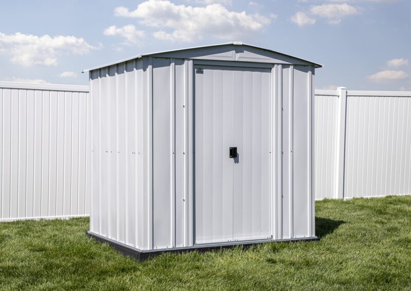 Arrow Classic Steel Storage Shed, 6X5, Flute Grey - Image 3
