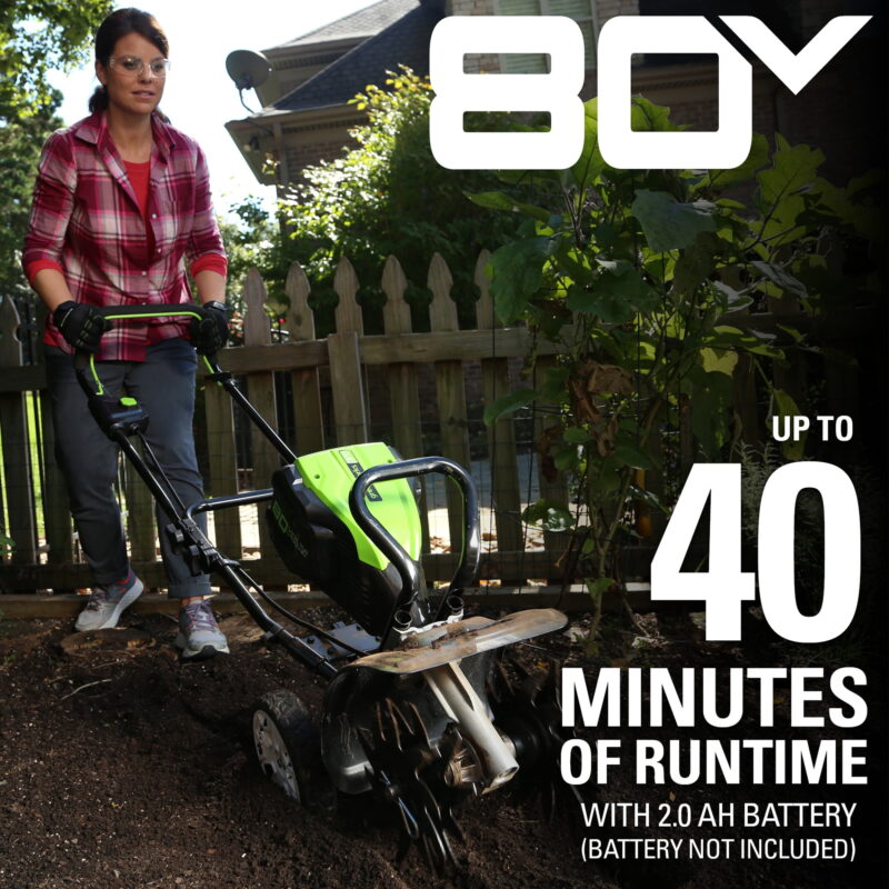 Greenworks 80V 10" 80V Cultivator/Tiller, Battery Not Included 2800002 - Image 4