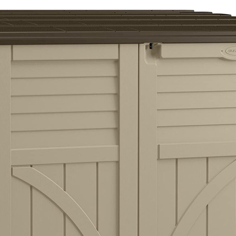Suncast 34 cu. ft. All-Weather Resin Horizontal Outdoor Storage Shed, Taupe - Image 2