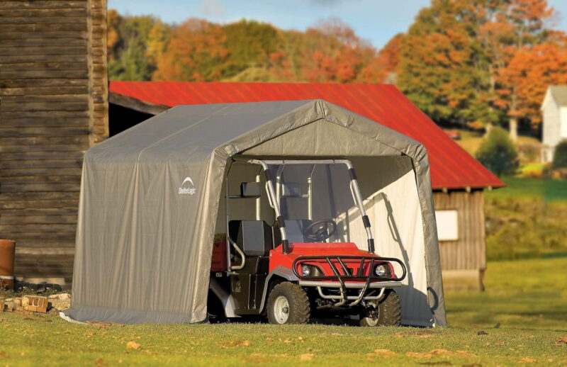 ShelterLogic 10 Ft. x 10 Ft. Shed-in-a-Box, Peak Gray 70333 - Image 5