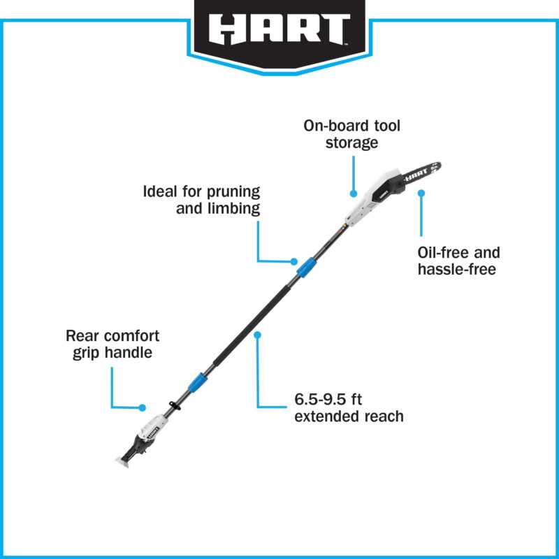 HART 20-Volt Cordless 8-Inch Pole Saw (Battery Not Included) - Image 5