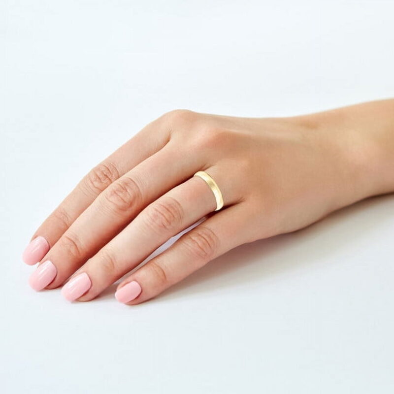 Keepsake 10kt Yellow Gold 4mm Polished Wedding Band for Men and Women - Image 6