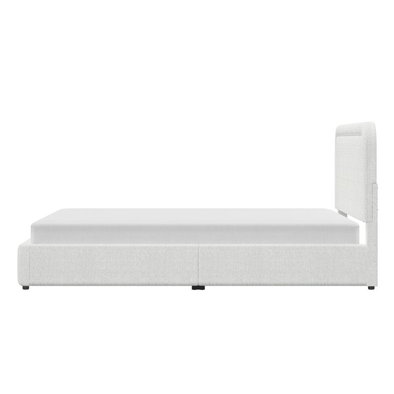 Better Homes & Gardens Juliet King Boucle Platform Bed, Ivory - Image 5