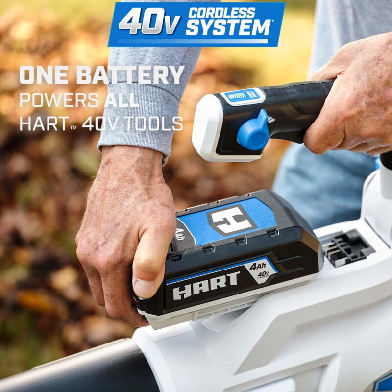 HART 40V 155 MPH at 600 CFM Cordless Brushless Axial Leaf Blower Kit, (1) 4.0Ah Lithium-Ion Battery - Image 4