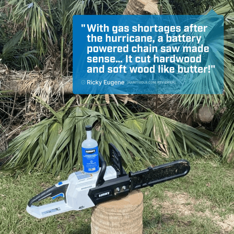 HART 40V 16 inch Supercharge Battery-Powered Brushless Chainsaw Kit, (1) 4.0 Ah Lithium-Ion Battery - Image 4