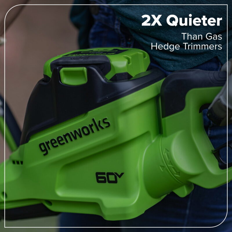 Greenworks 60V 26" Hedge Trimmer with 2.0 Ah Battery & 3 Amp Charger 2216602 - Image 3