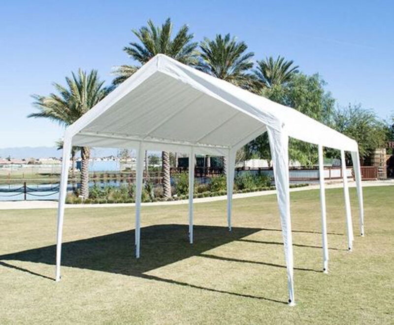 10x20 (8) Leg Portable Carport Outdoor Party Sun Shade Shelter - WHITE - 1 1/2" Frame - Image 5