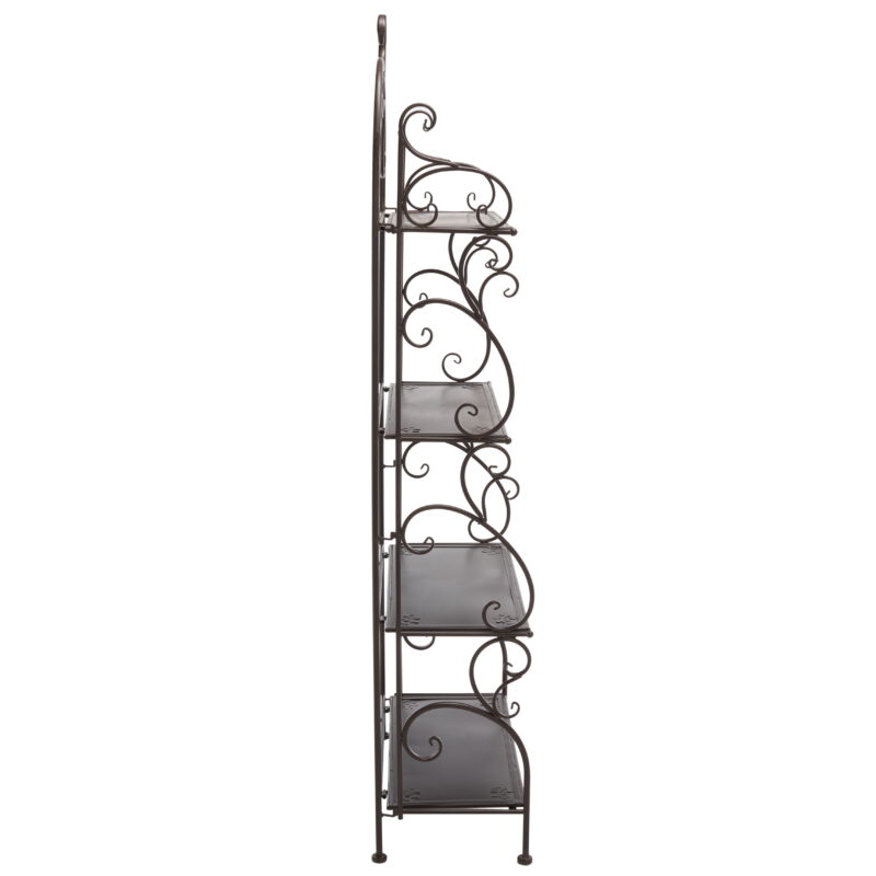 SAFAVIEH Tyrique Outdoor Patio 4 Tier Shelf Unit, Rustic Brown - Image 5