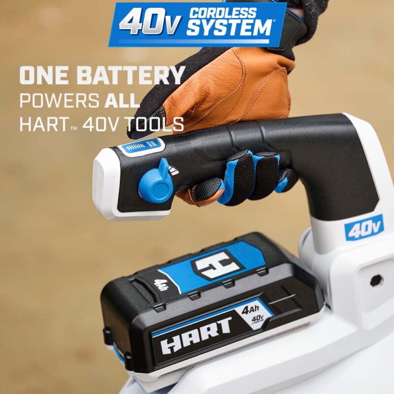 HART 40-Volt Cordless SUPERCHARGE Brushless 650 CFM Blower (1) 5.0 Ah Lithium Ion Battery - Image 6