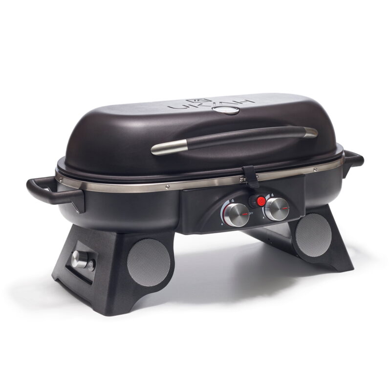 Ukiah Co Drifter Portable Wireless Outdoor Propane Grill w/ Sound System, Black - Image 3