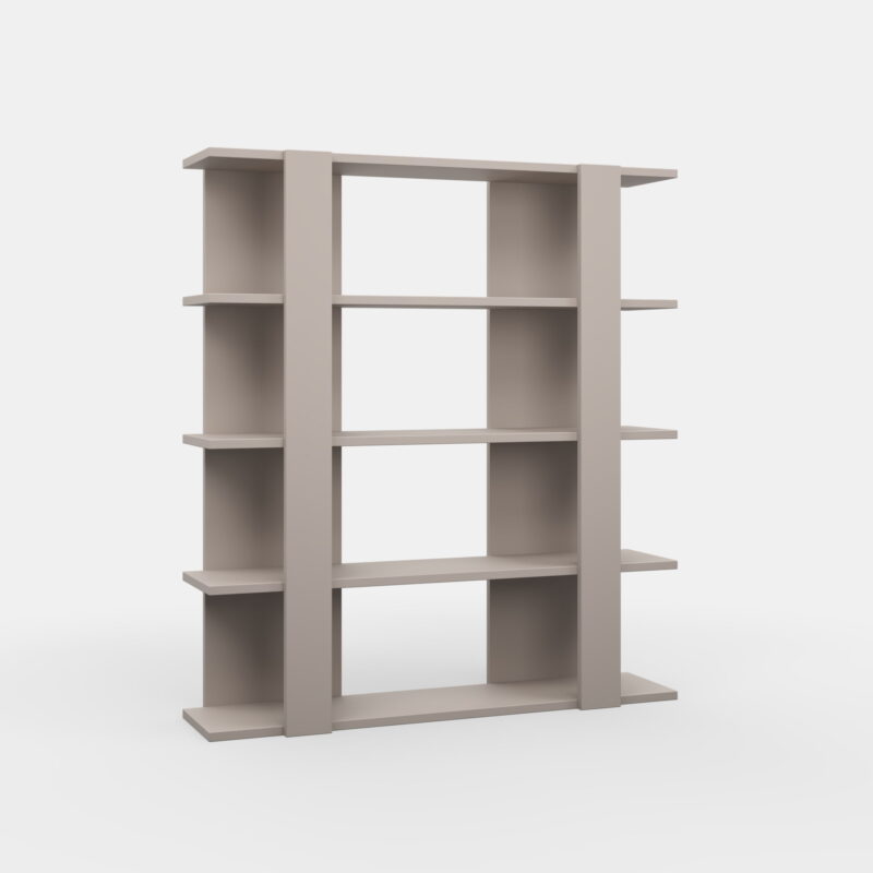 Ada Home Decor Furniture 4 Tier Open Shelf Light Mocha Beecroft Modern Bookcase - Image 5