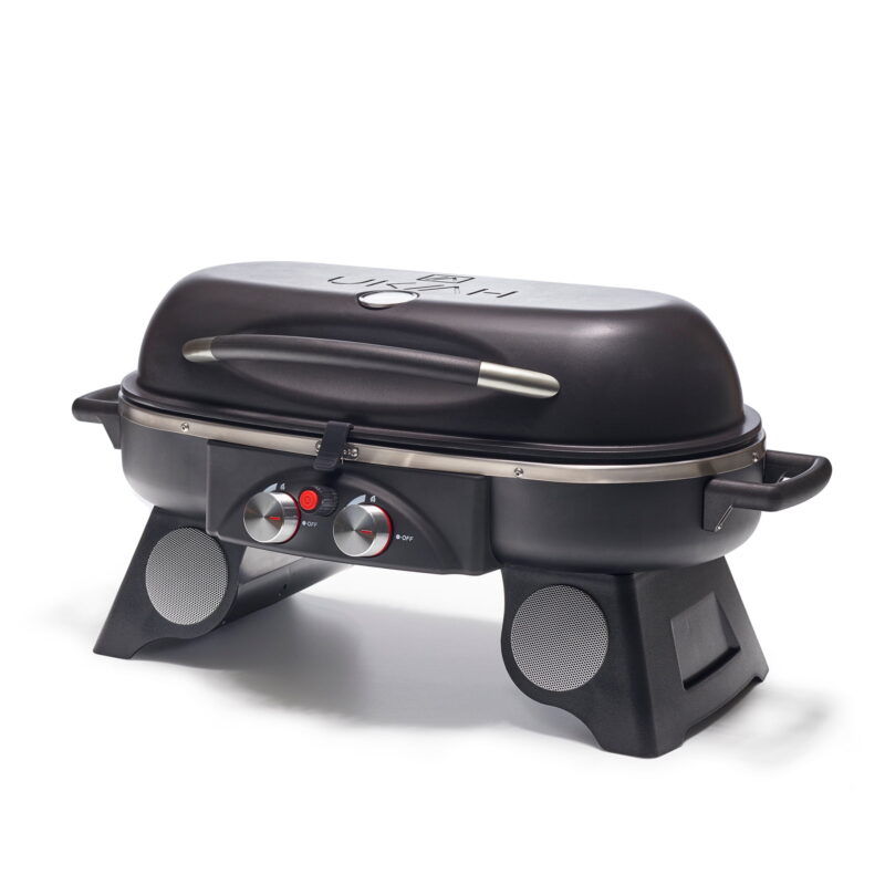 Ukiah Co Drifter Portable Wireless Outdoor Propane Grill w/ Sound System, Black - Image 7