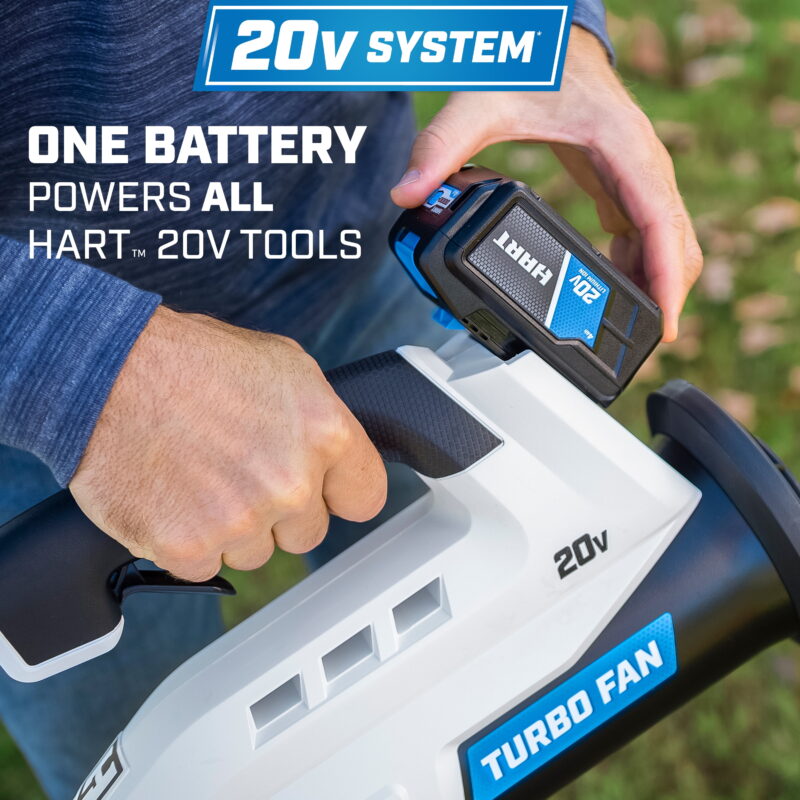 HART 20V Cordless Turbo Fan Leaf Blower (1) 4.0Ah Lithium-Ion Battery - Image 4