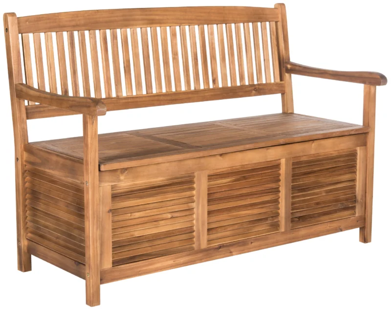 Safavieh Brisbane Indoor/Outdoor Modern Storage Bench - Image 3