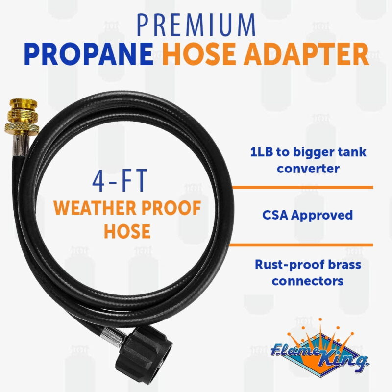 Flame King Gas Hauler Kit - Insulated Protective Carry Case, 10LB Propane Tank and Adapter Hose for Camping and Outdoor Adventures GH10-RBH-10LB - Image 6