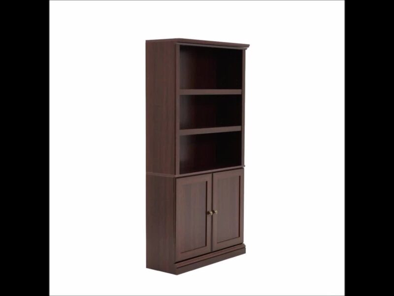 Sauder Bookcase With Doors, Select Cherry Finish - Image 2